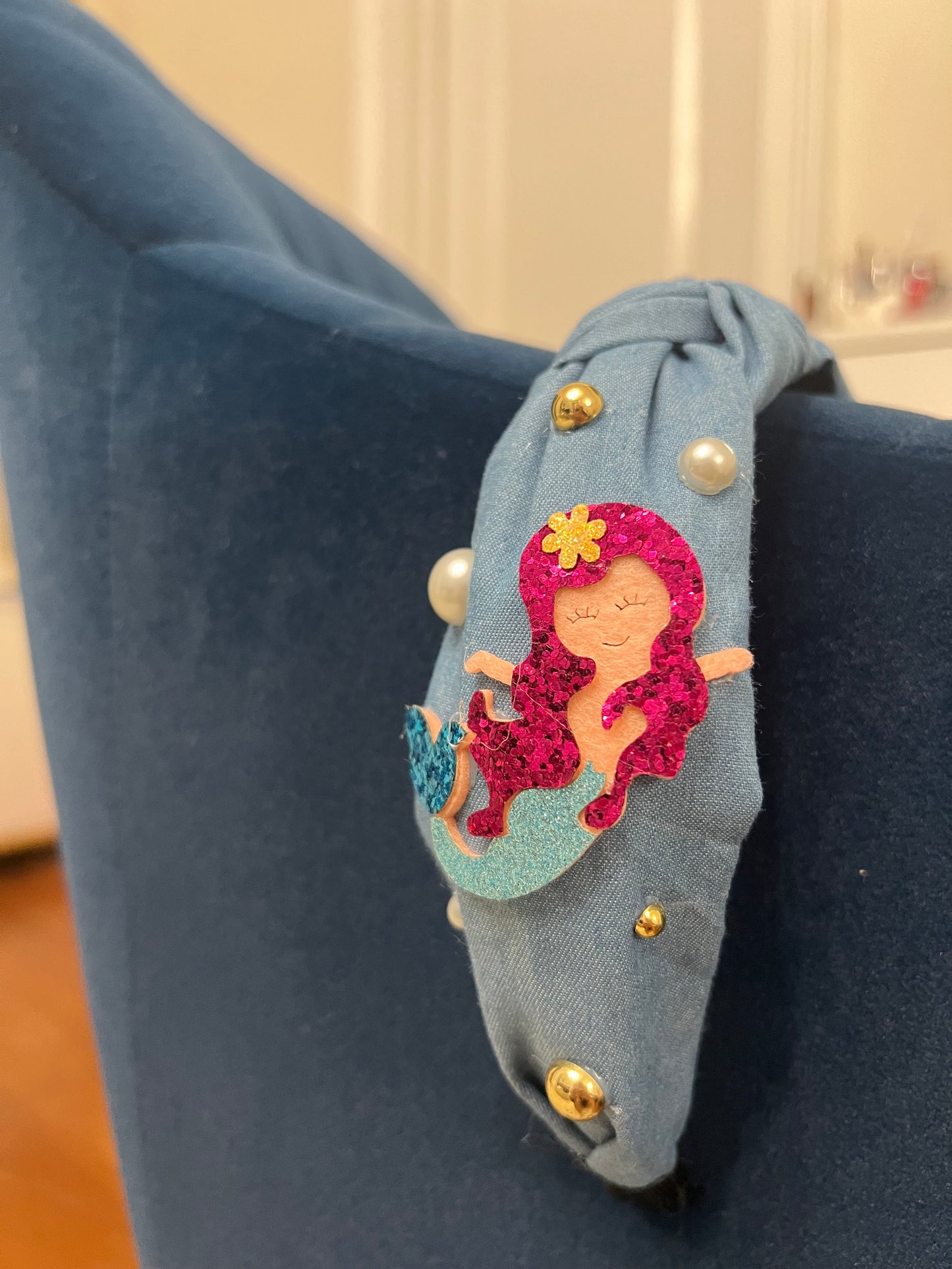 Mermaid Denim Headband πβ¨π§ββοΈ