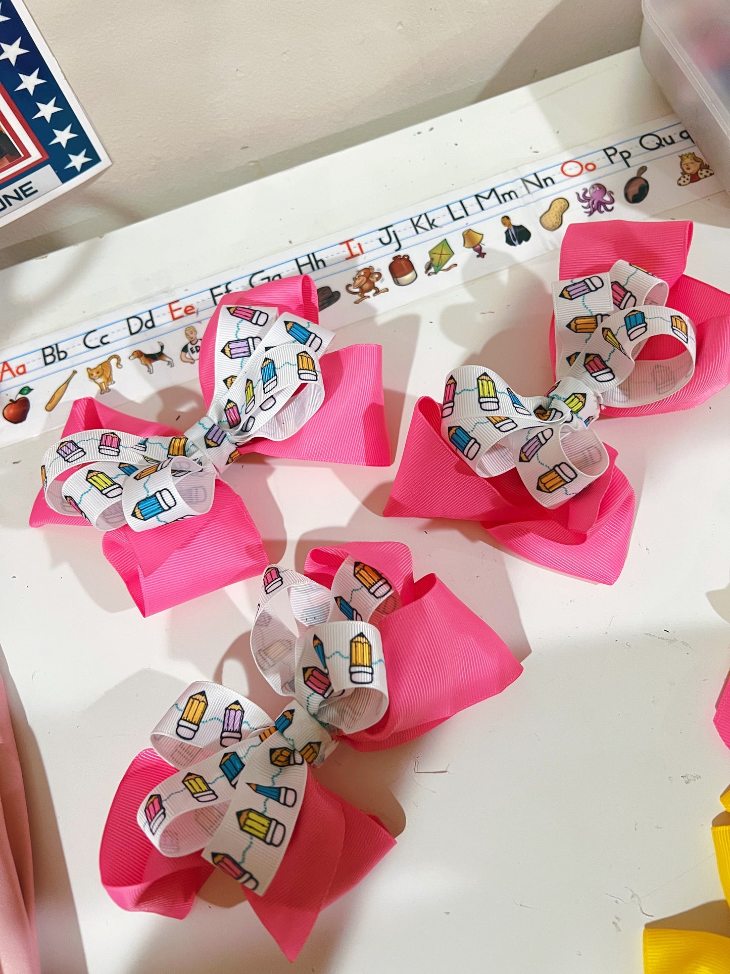 Pink Back to School Bow βοΈπβ¨