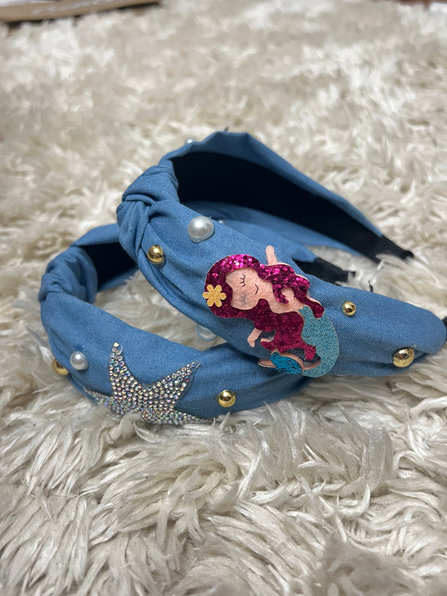 Mermaid Denim Headband πβ¨π§ββοΈ