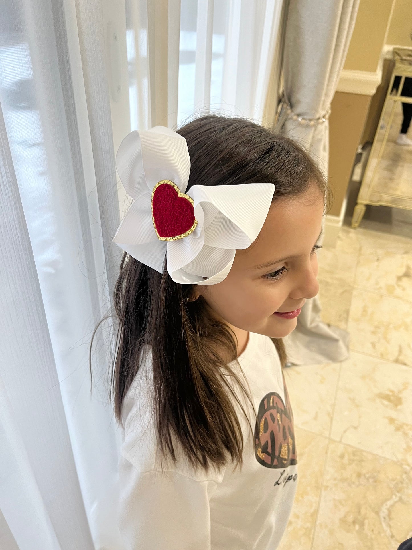 Red Heart Valentines Bow ❤️
