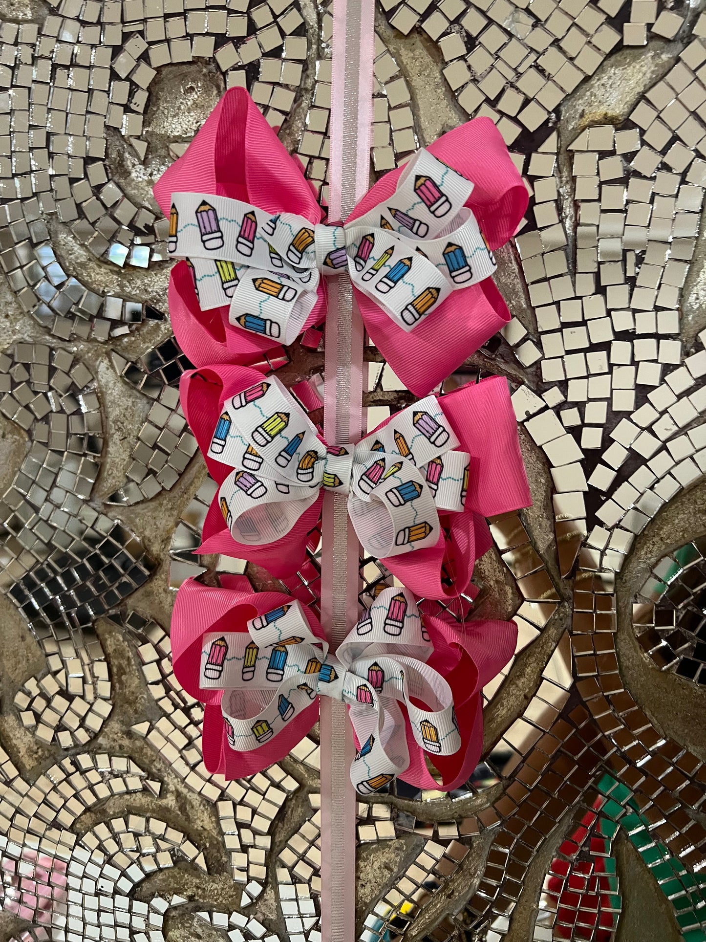 Pink Back to School Bow βοΈπβ¨