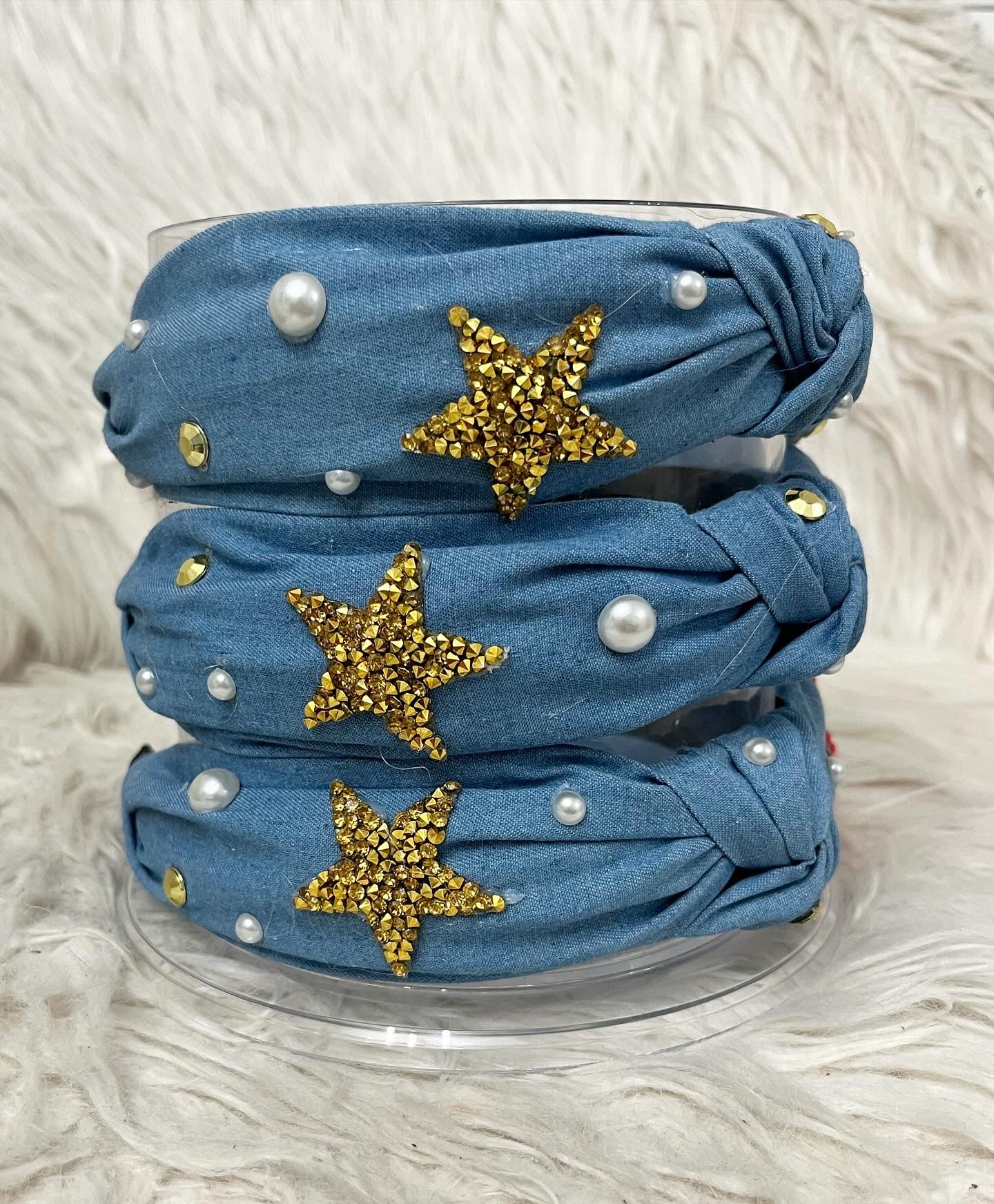 Heart Denim Headband ❤️🌟