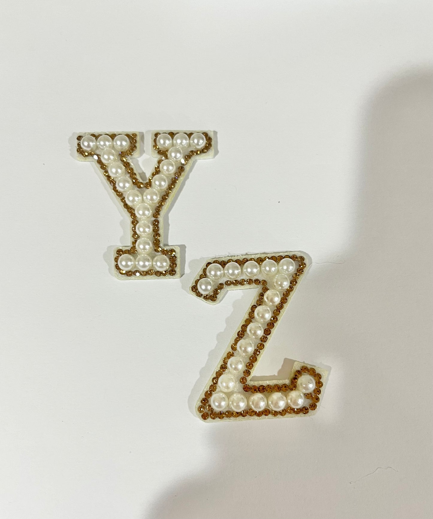 Mini Pearl Initial Bow- LETTER Z or Y