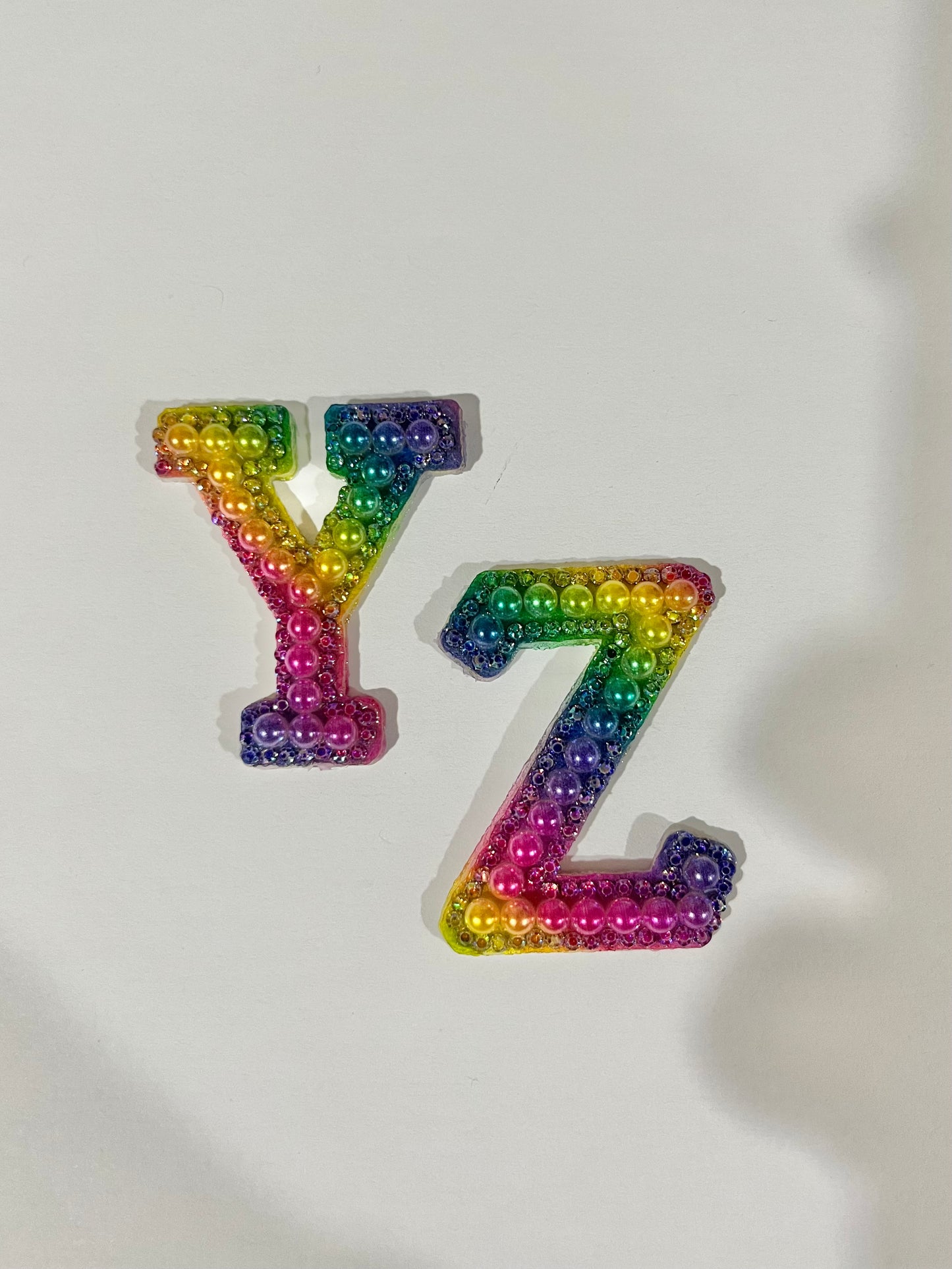 Mini Pearl Initial Bow- LETTER Z or Y